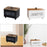 Crofta Wood Tampon Organizer with Lid Wood Container Napkin Holder Tampon Organizer black