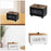 Crofta Wood Tampon Organizer with Lid Wood Container Napkin Holder Tampon Organizer black