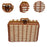 Storage Basket with Lid Handled Photography Prop Boxes for Table Home Bathroom M