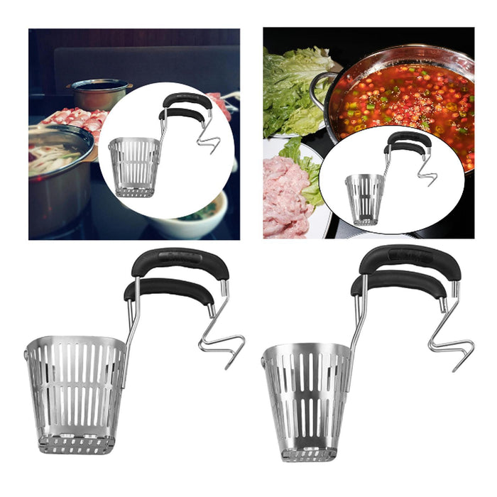 Mesh Skimmer Colander Strainer Ladle for Potato Chips French Fries Spaghetti