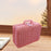 Crofta Woven Suitcase with Handle Portable Picnic Suitcase for Home Outings Desktop Pink S