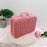 Crofta Woven Suitcase with Handle Portable Picnic Suitcase for Home Outings Desktop Pink S