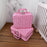 Crofta Woven Suitcase with Handle Portable Picnic Suitcase for Home Outings Desktop Pink M