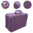 Crofta Woven Suitcase with Handle Portable Picnic Suitcase for Home Outings Desktop Violet S