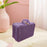 Crofta Woven Suitcase with Handle Portable Picnic Suitcase for Home Outings Desktop Violet S