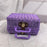 Crofta Woven Suitcase with Handle Portable Picnic Suitcase for Home Outings Desktop Violet S