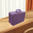 Crofta Woven Suitcase with Handle Portable Picnic Suitcase for Home Outings Desktop Violet M