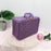 Crofta Woven Suitcase with Handle Portable Picnic Suitcase for Home Outings Desktop Violet M