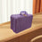 Crofta Woven Suitcase with Handle Portable Picnic Suitcase for Home Outings Desktop Violet L