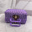 Crofta Woven Suitcase with Handle Portable Picnic Suitcase for Home Outings Desktop Violet L