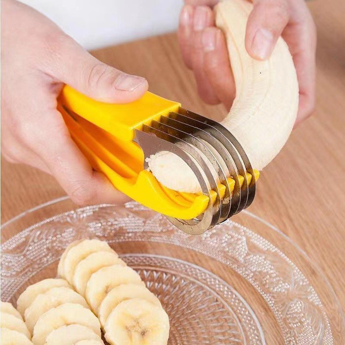 Crofta 2 Pieces Banana Cutter Slicer Strawberry Cutter for Cucumber Sausage Cooking