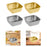 2Pcs Serving Trays Stainless Steel Kitchen Storage Baskets for Barbecue Home Silver