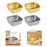 2Pcs Serving Trays Stainless Steel Kitchen Storage Baskets for Barbecue Home Silver