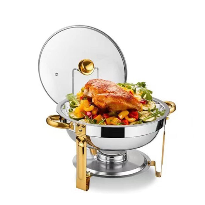 Crofta Chafing Dish Soup Warmer Pot Catering Food Warmer for Kitchen Family Holiday