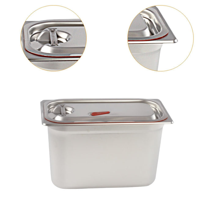 Crofta Stainless Steel Pan 1/1 Size Deep Catering Food Pan for Buffet Hotel Parties