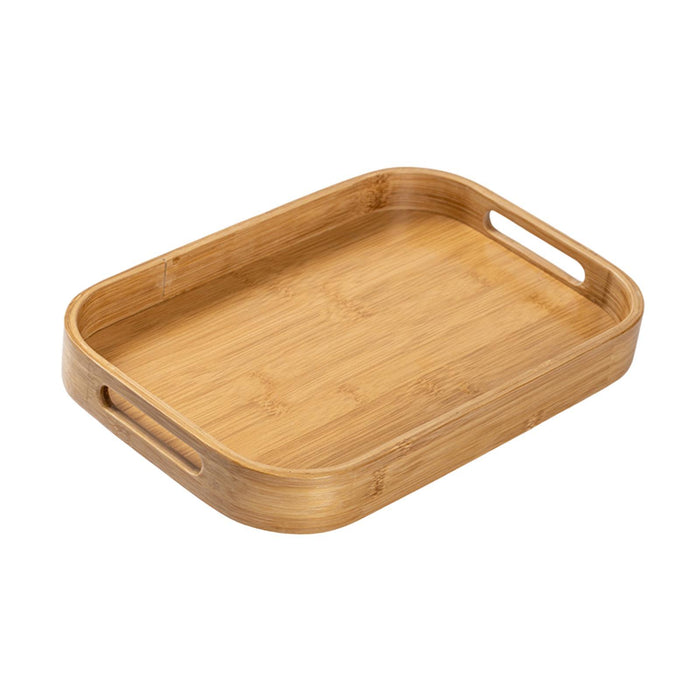 Crofta Bamboo Serving Tray Food Trays Decorative Tray for Living Room S