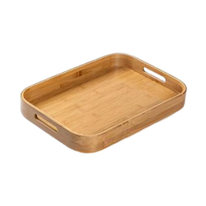 Crofta Bamboo Serving Tray Food Trays Decorative Tray for Living Room M