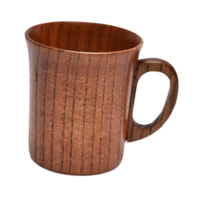 Crofta Wooden Cup Milk Portable Small Cold or Hot Drinks Polished Simple Coffee Mug L