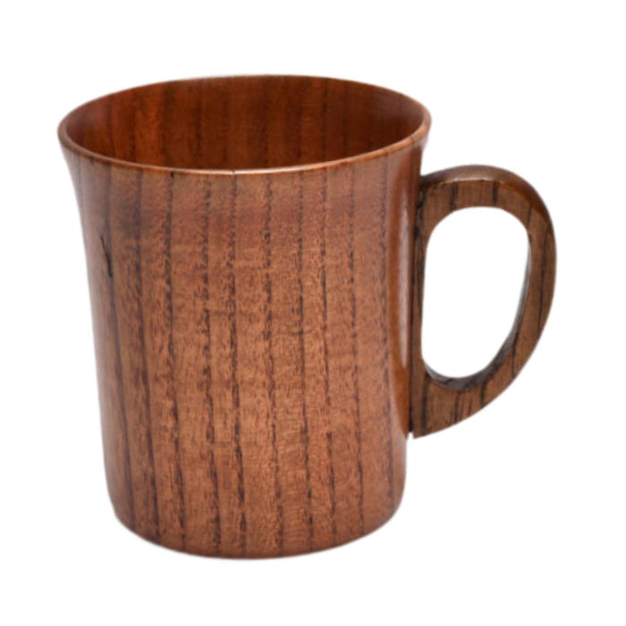 Crofta Wooden Cup Milk Portable Small Cold or Hot Drinks Polished Simple Coffee Mug L