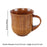 Crofta Wooden Cup Small Polished Simple Milk with Handle Drinking Cup Retro Tea Cup