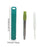 Crofta Reusable Straw Retractable for Drinking Keychain Gifts Long Telescopic Straw green