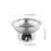 Crofta Alcohol Stoveup Hot Warmer Round Chafing Dish for Hotels Home Outdoor 21.2x12.7cm silvery