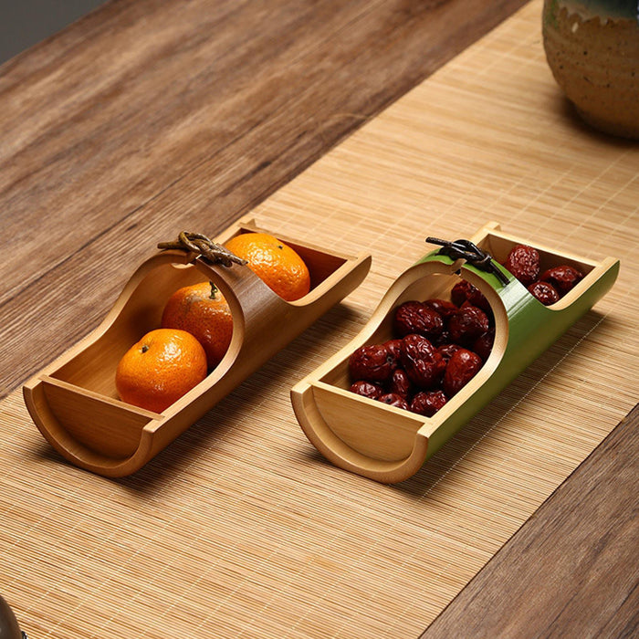 Dry Fruit Tray Handicraft Food Serving Basket for Living Room Hotel Home Use Green