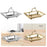 Towel Holder Tray Ball Foot Support Design Storage Organizer for Living Room Silver