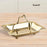 Towel Holder Tray Ball Foot Support Design Storage Organizer for Living Room Golden