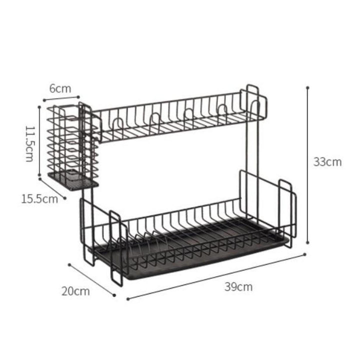 Crofta Dish Drying Rack with Drainboard Countertop Dish Drainer for Cabinet Kitchen