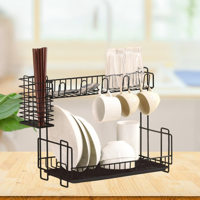 Crofta Dish Drying Rack with Drainboard Countertop Dish Drainer for Cabinet Kitchen