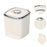 Crofta Rice Container Airtight Leakproof Lid Sealed Grain Storage for Dry Food Nuts silver plate