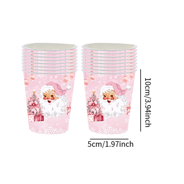 16 Pieces Disposable Paper Cups Paper Cups Holiday Decor Party Tableware Set