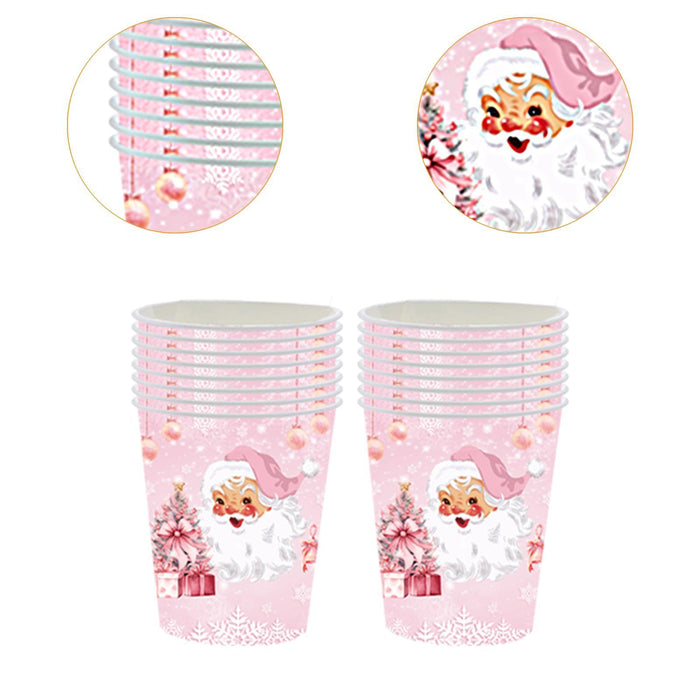 16 Pieces Disposable Paper Cups Paper Cups Holiday Decor Party Tableware Set