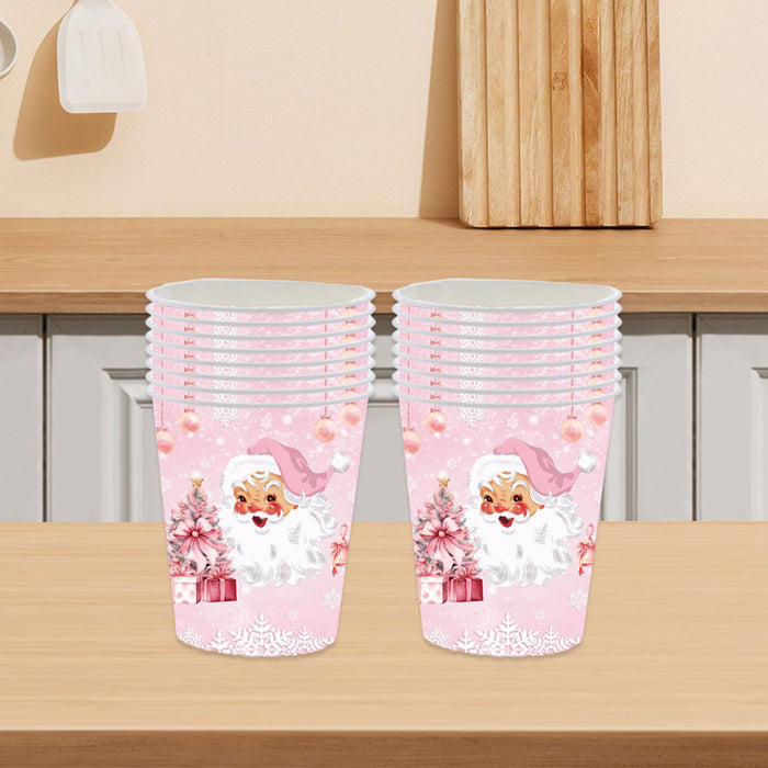 16 Pieces Disposable Paper Cups Paper Cups Holiday Decor Party Tableware Set