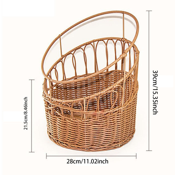 Crofta Vegetable Fruit Basket Waterproof Picnic Basket for Restaurant Camping Party