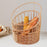 Crofta Vegetable Fruit Basket Waterproof Picnic Basket for Restaurant Camping Party