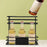 Syrup Bottle Display Stand Metal Storage Rack for Tabletop Pantry Coffee Bar 24.5x17.5x23cm