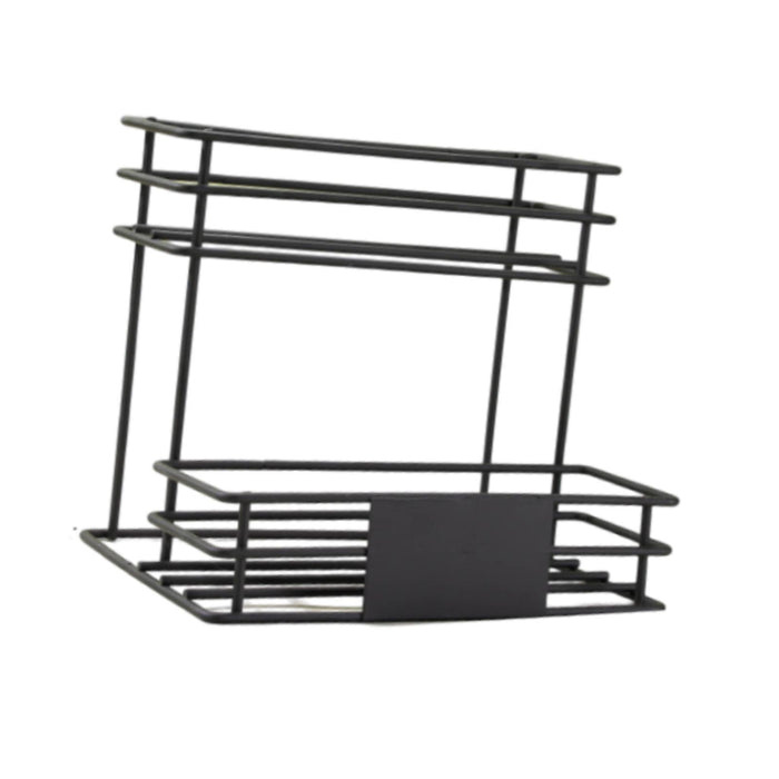 Syrup Bottle Display Stand Metal Storage Rack for Tabletop Pantry Coffee Bar 24.5x17.5x23cm