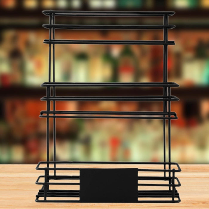 Syrup Bottle Display Stand Metal Storage Rack for Tabletop Pantry Coffee Bar 36x31x39.5cm