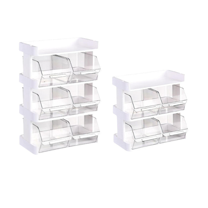 Crofta Tea Storage Box with Dividers Tea Bags Organizer for Desktop Cabinet Bedroom 3 tier