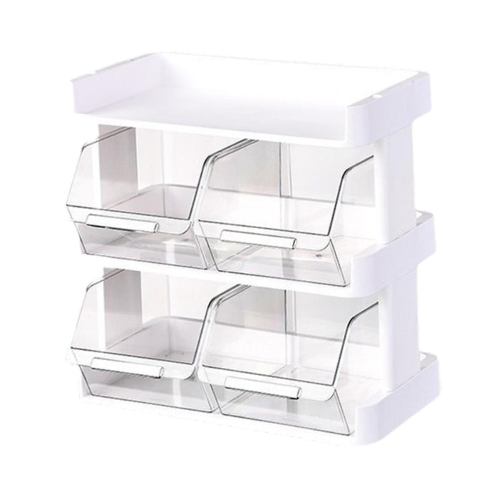 Crofta Tea Storage Box with Dividers Tea Bags Organizer for Desktop Cabinet Bedroom 3 tier