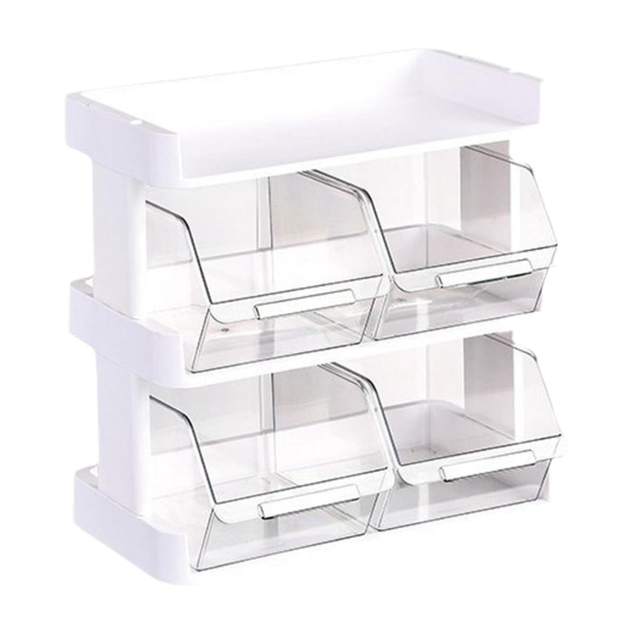 Crofta Tea Storage Box with Dividers Tea Bags Organizer for Desktop Cabinet Bedroom 3 tier