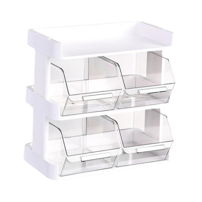 Crofta Tea Storage Box with Dividers Tea Bags Organizer for Desktop Cabinet Bedroom 3 tier