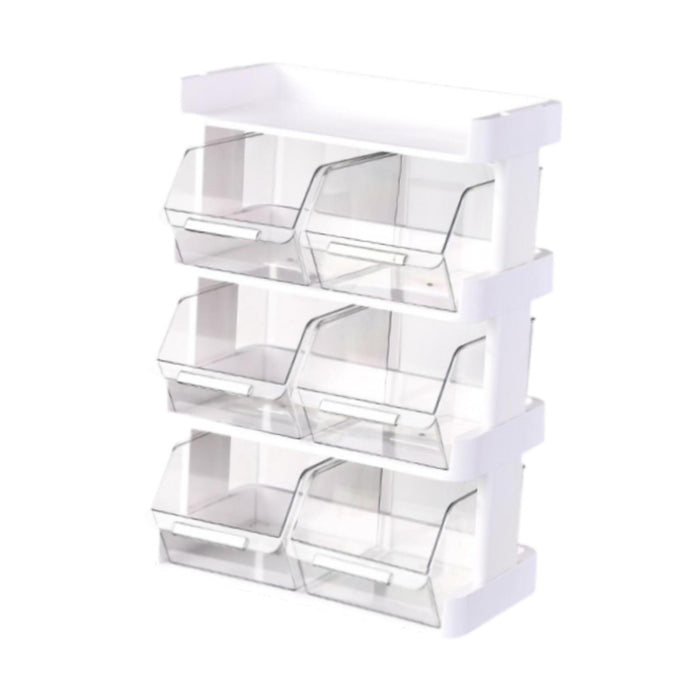 Crofta Tea Storage Box with Dividers Tea Bags Organizer for Desktop Cabinet Bedroom 4 tier