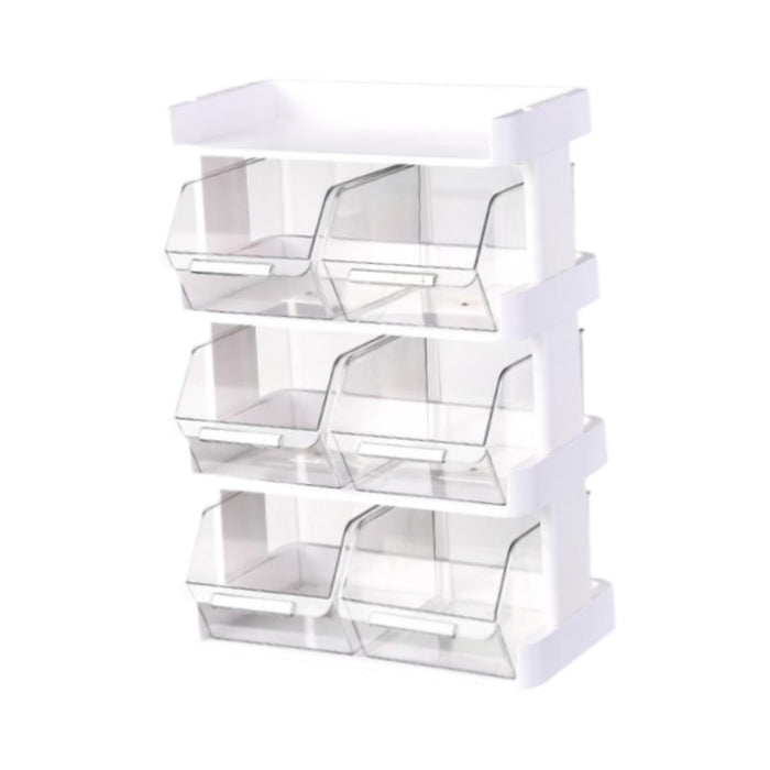 Crofta Tea Storage Box with Dividers Tea Bags Organizer for Desktop Cabinet Bedroom 4 tier