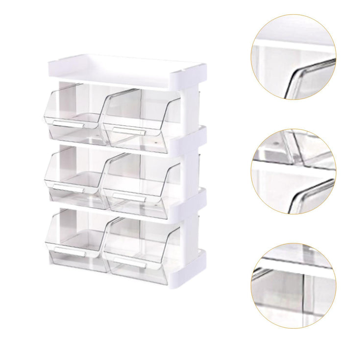 Crofta Tea Storage Box with Dividers Tea Bags Organizer for Desktop Cabinet Bedroom 4 tier