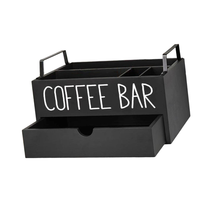 Crofta Coffee Station Organizer Coffee and Tea Condiment Storage Organizer for Cafe Style C