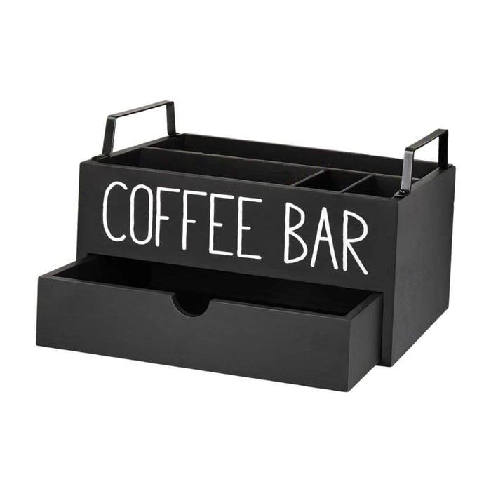 Crofta Coffee Station Organizer Coffee and Tea Condiment Storage Organizer for Cafe Style C