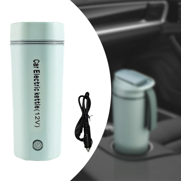 Crofta Car Heating Cup Leakproof Coffee Tea Cup Smart Heating Car Cup for Tea Water green 12V